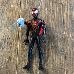 Hasbro Miles Morales Black Spider Man Action Figure with Web Shooter